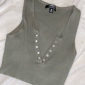 Hera Collection cropped green top